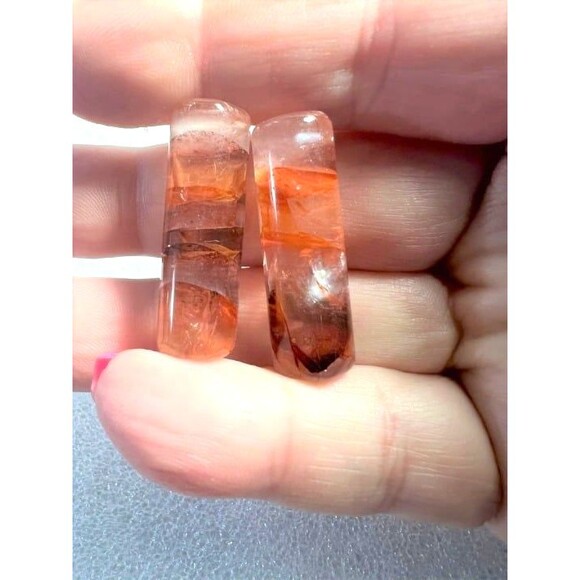 Beautiful Fire Quartz Mini Cylinders - Picture 2 of 6